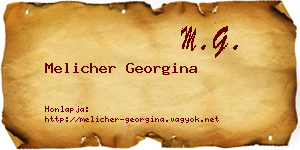 Melicher Georgina névjegykártya